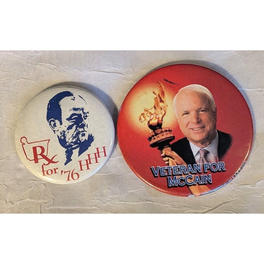 21 Pinbacks Novelty Disney World 1st Visit Veteran For McCain Buttons Badges Vtg - Picture 4 of 11